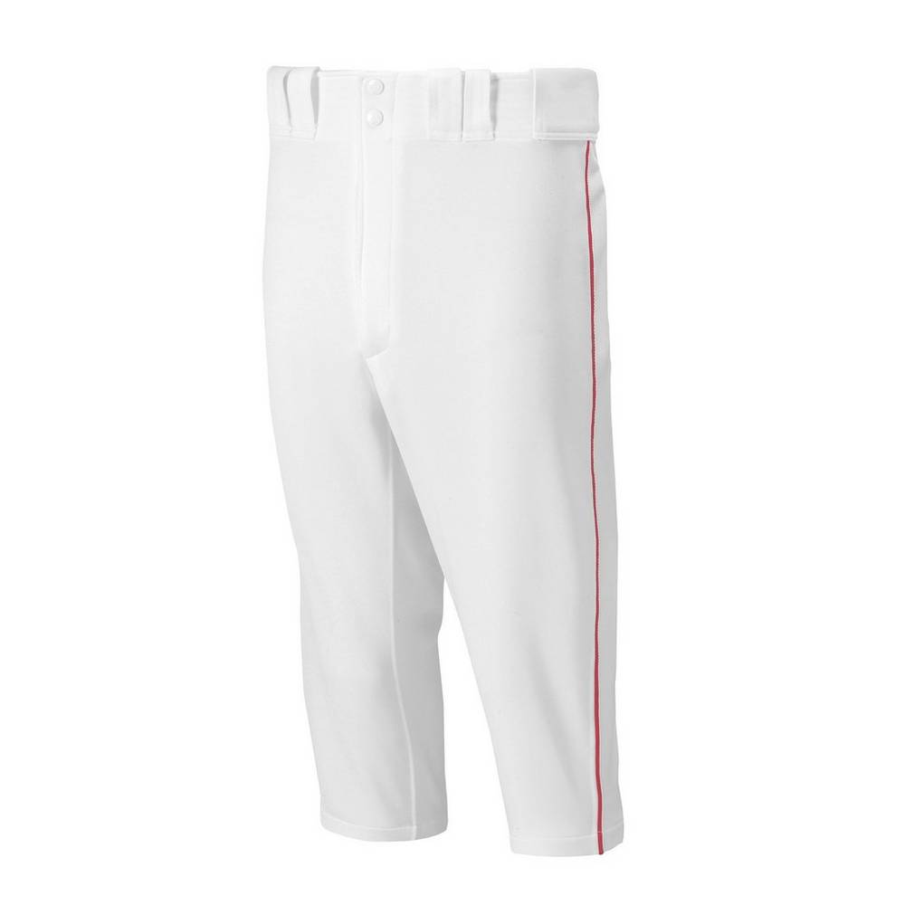 Pantalones Mizuno Premier Short Piped Hombre Blancas/Rojas Comprar VWPE-47530